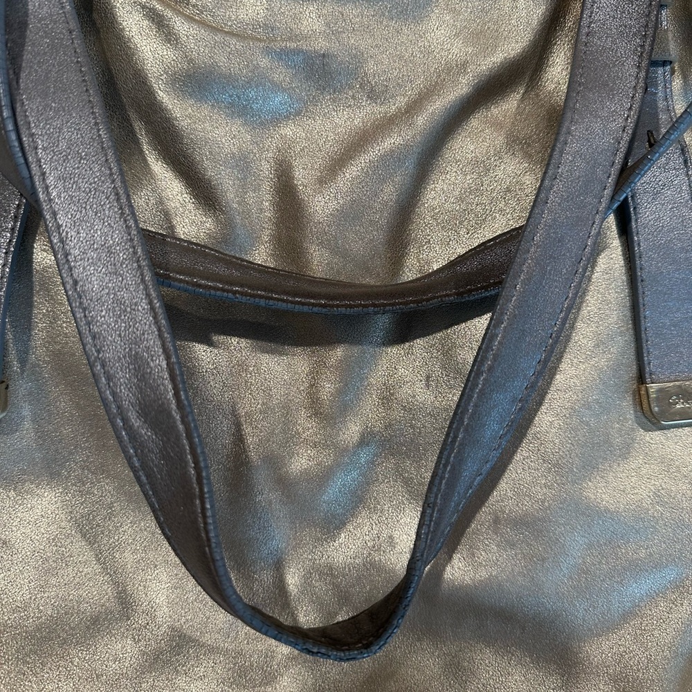 Cole Haan Kendra Palladium Gold Metallic Bag - Picture 5 of 8